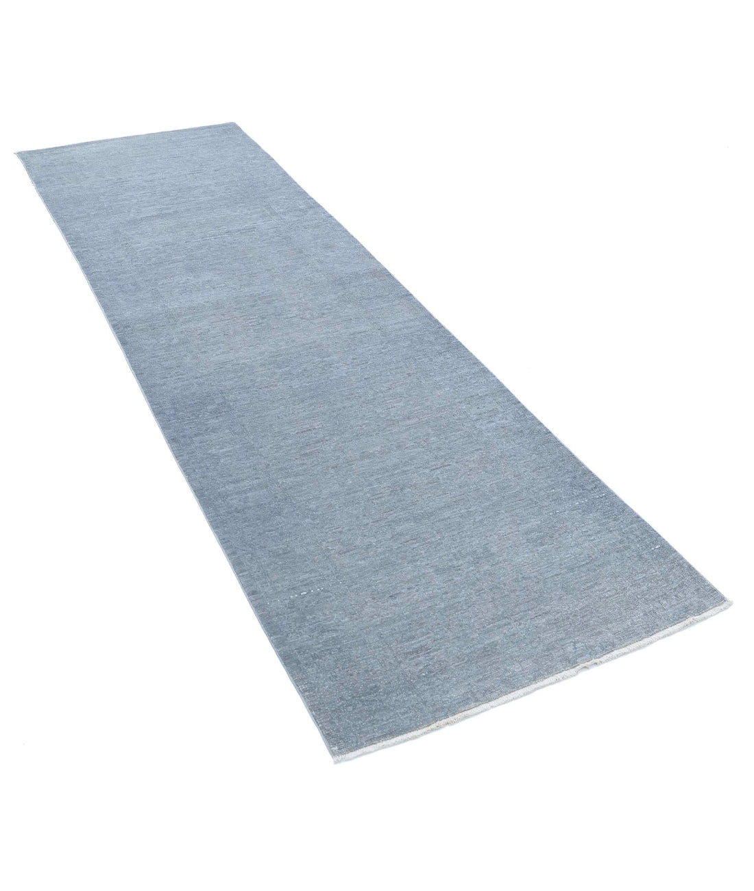 Hand Knotted Overdye Wool Rug - 2'9'' x 8'10'' 2'9'' x 8'10'' (83 X 265) / Grey / Grey