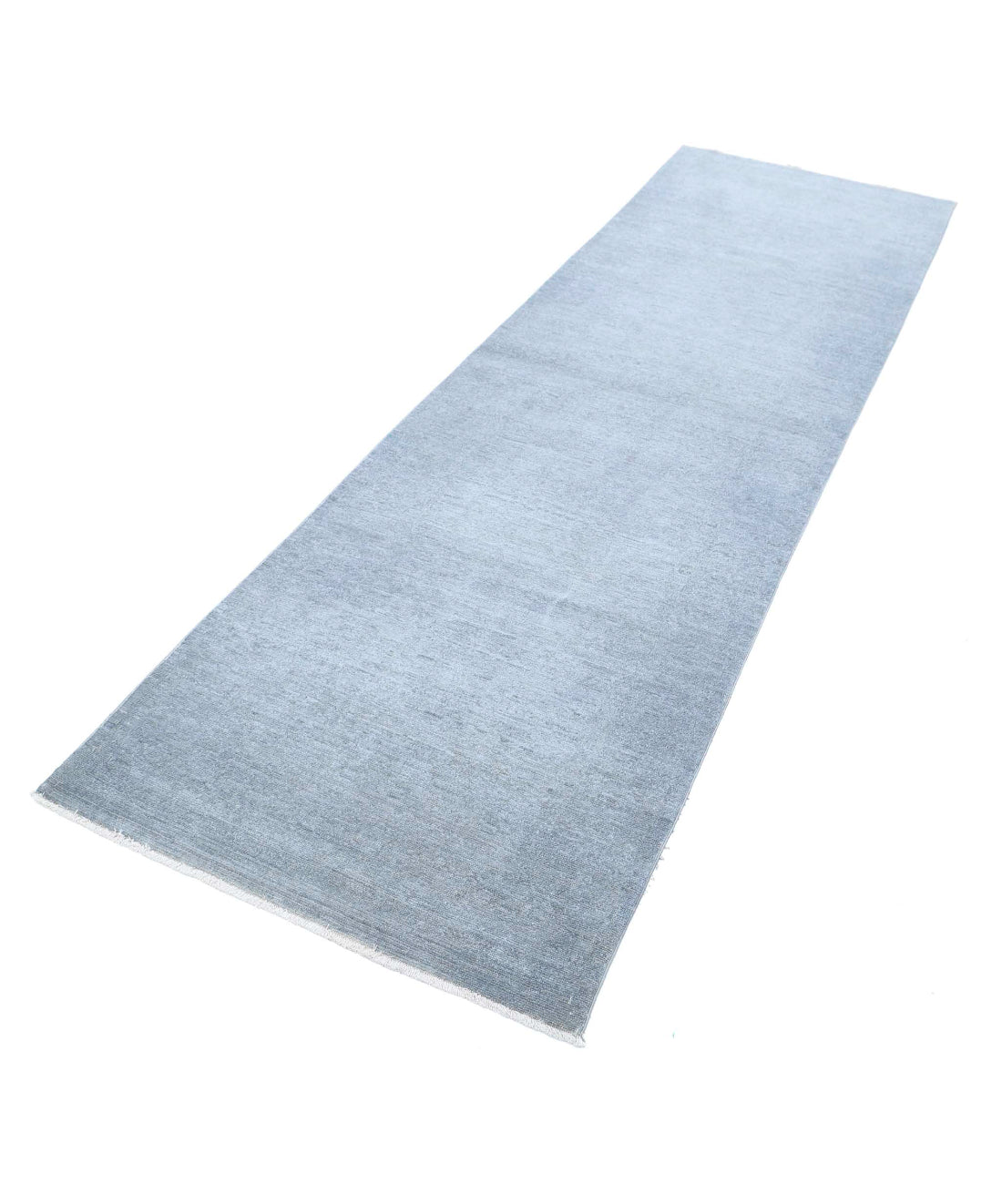Hand Knotted Overdye Wool Rug - 2'9'' x 8'10'' 2'9'' x 8'10'' (83 X 265) / Grey / Grey