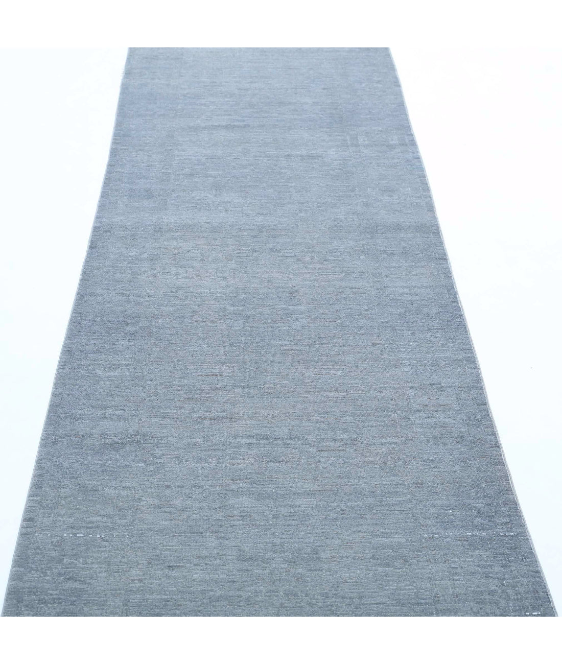 Hand Knotted Overdye Wool Rug - 2'9'' x 8'10'' 2'9'' x 8'10'' (83 X 265) / Grey / Grey