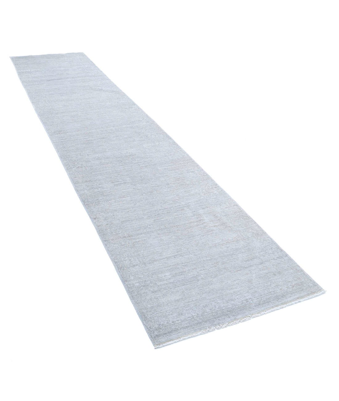 Hand Knotted Overdye Wool Rug - 2'7'' x 12'2'' 2'7'' x 12'2'' (78 X 365) / Grey / Grey