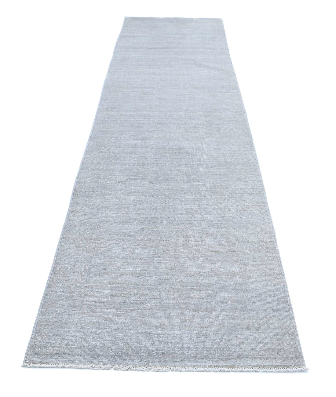 Hand Knotted Overdye Wool Rug - 2'7'' x 12'2'' 2'7'' x 12'2'' (78 X 365) / Grey / Grey