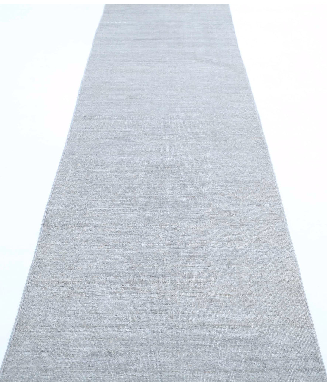 Hand Knotted Overdye Wool Rug - 2'7'' x 12'2'' 2'7'' x 12'2'' (78 X 365) / Grey / Grey