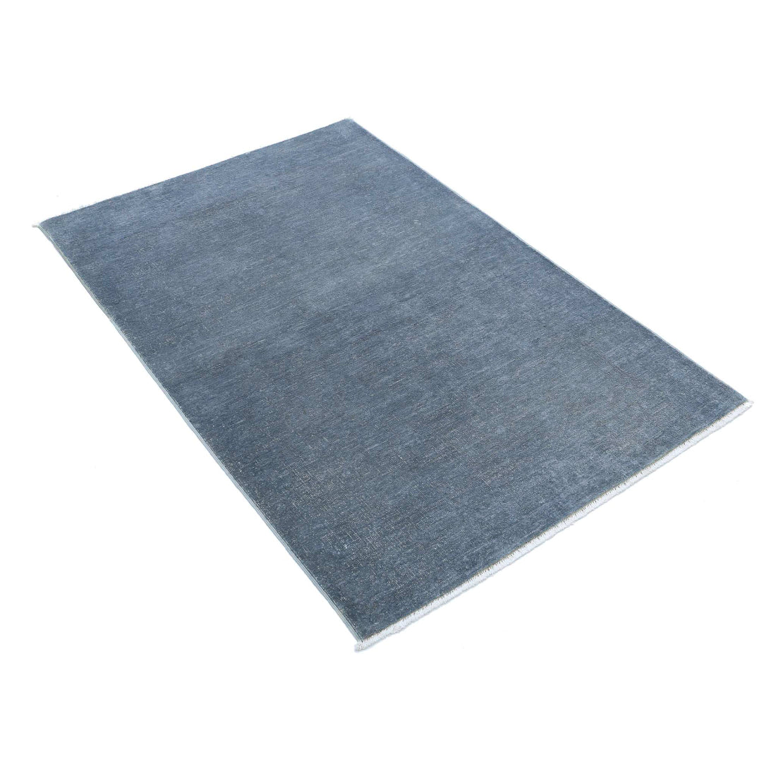 Alfombra de lana sobreteñida anudada a mano - 3'3'' x 4'10''