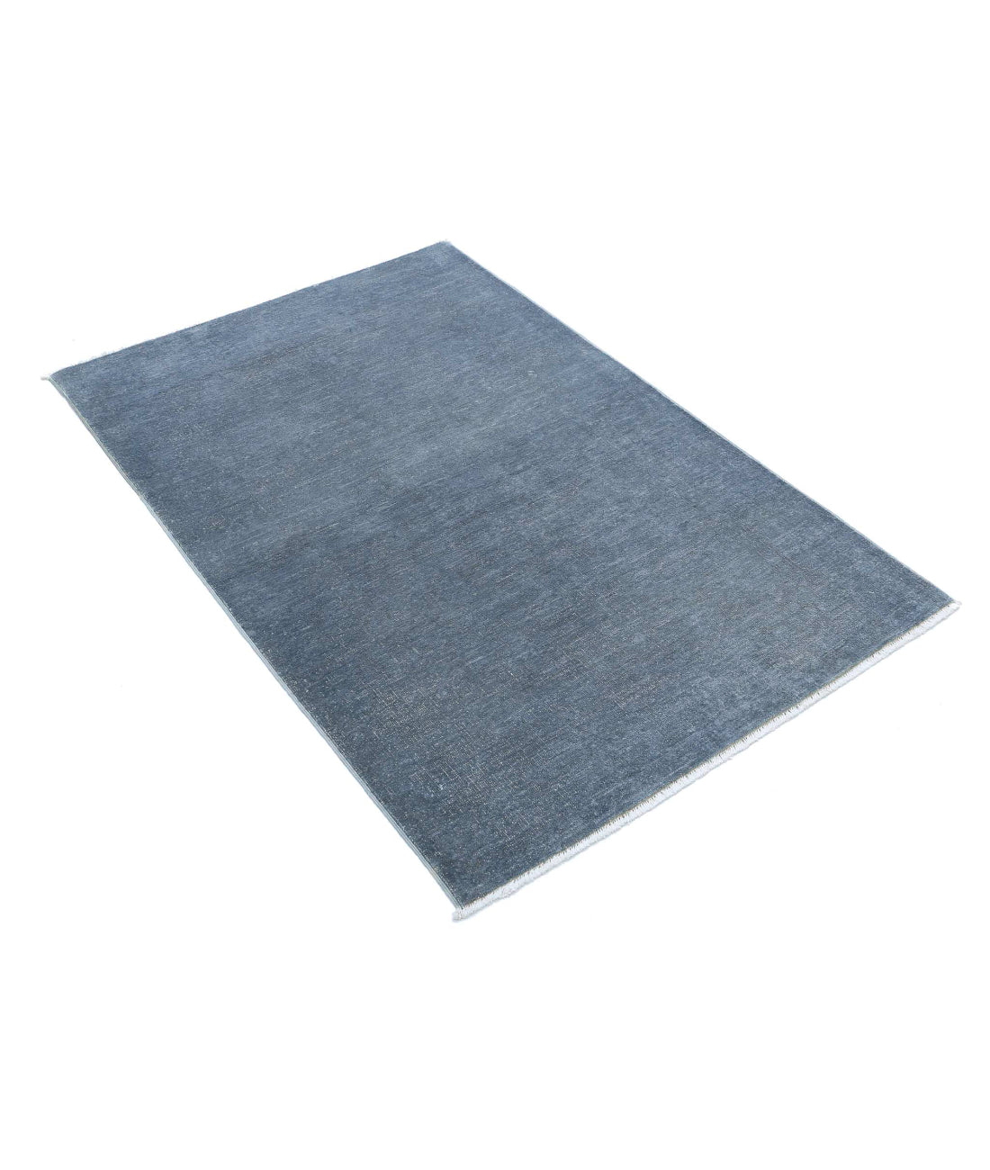 Alfombra de lana sobreteñida anudada a mano - 3'3'' x 4'10''