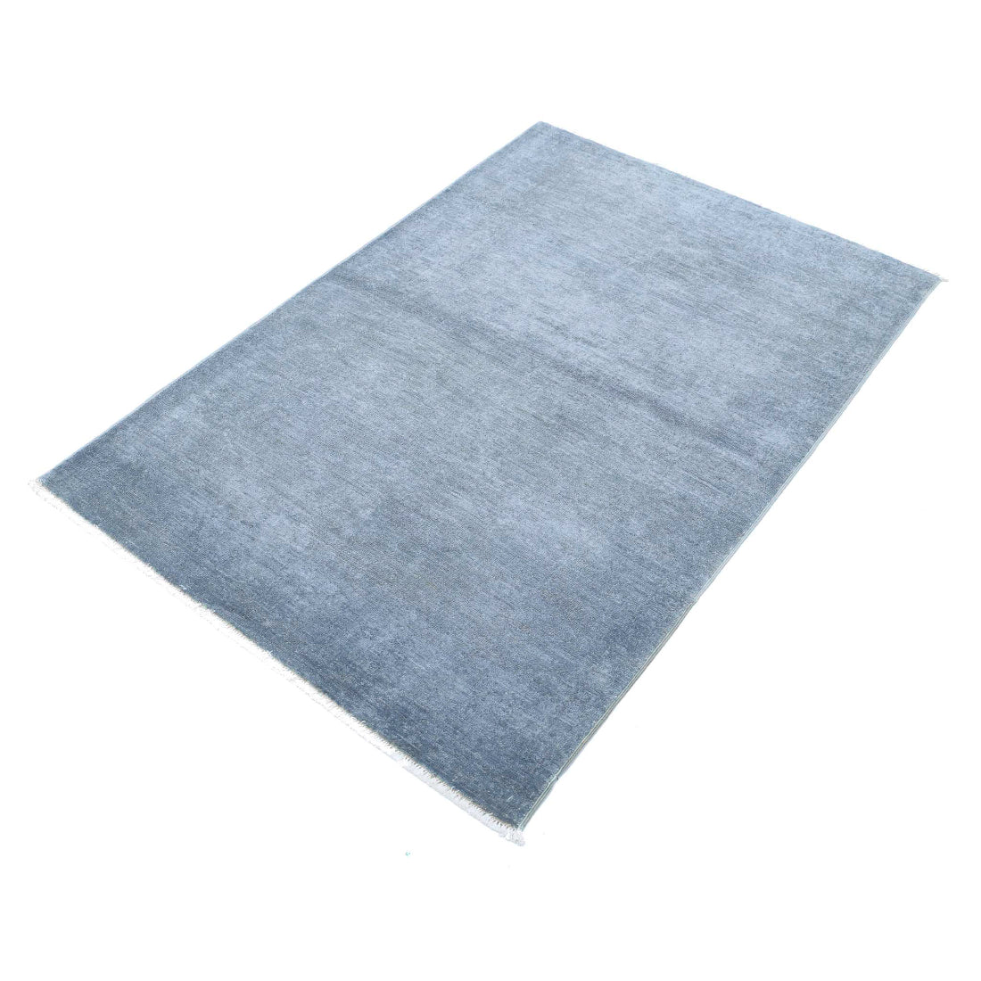 Alfombra de lana sobreteñida anudada a mano - 3'3'' x 4'10''