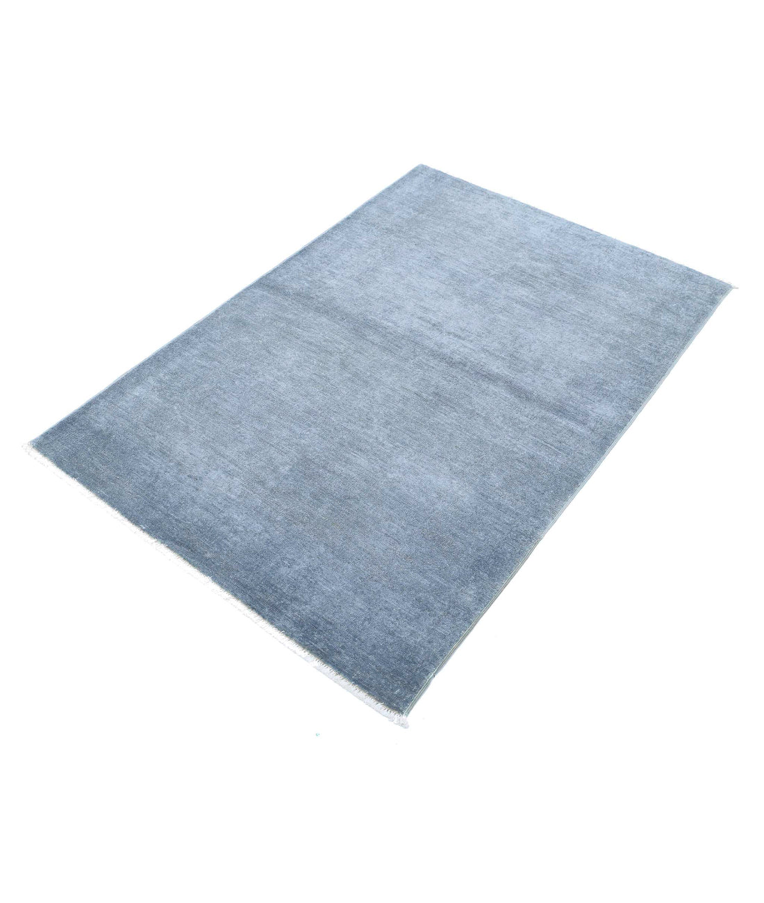 Alfombra de lana sobreteñida anudada a mano - 3'3'' x 4'10''