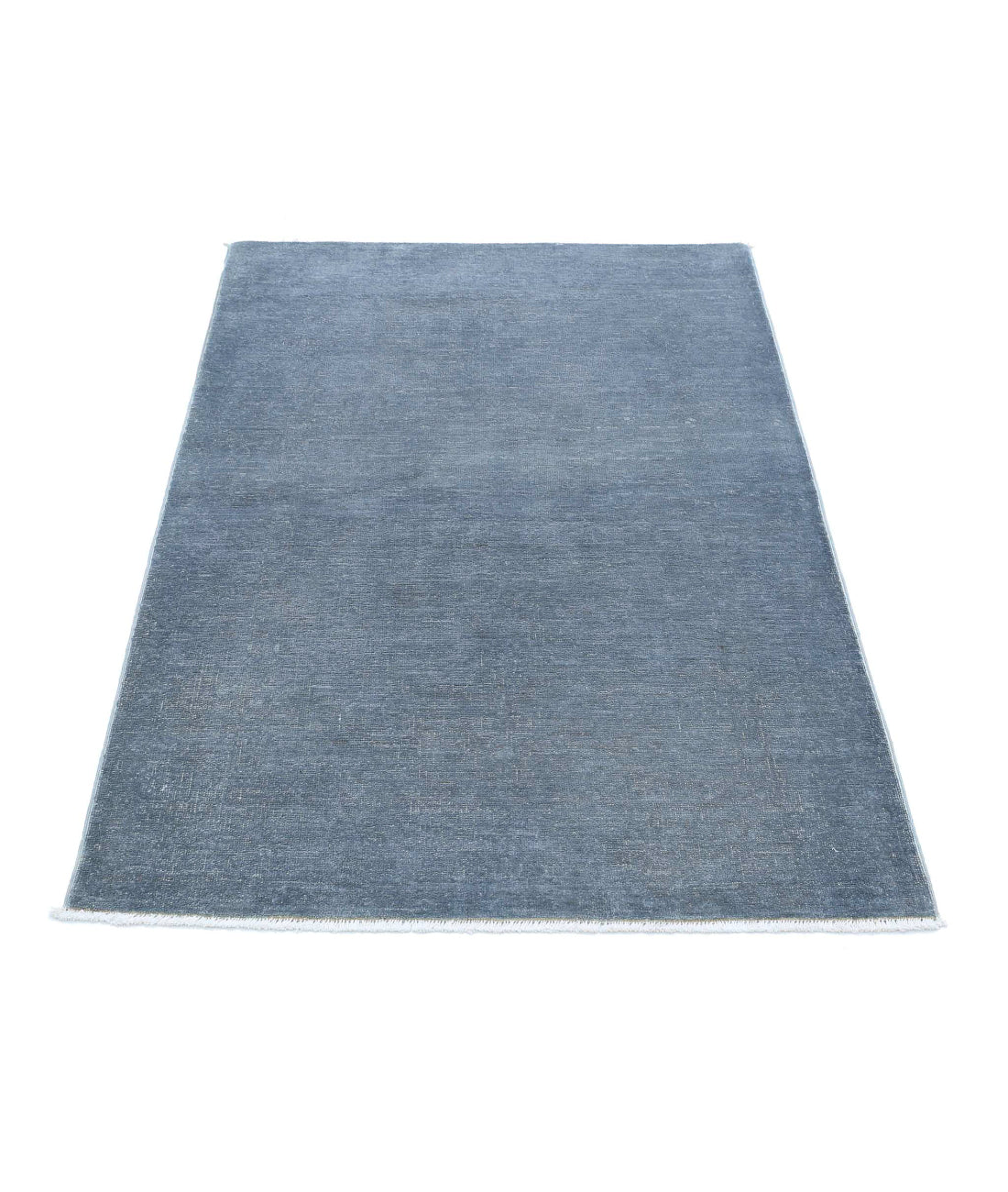Alfombra de lana sobreteñida anudada a mano - 3'3'' x 4'10''