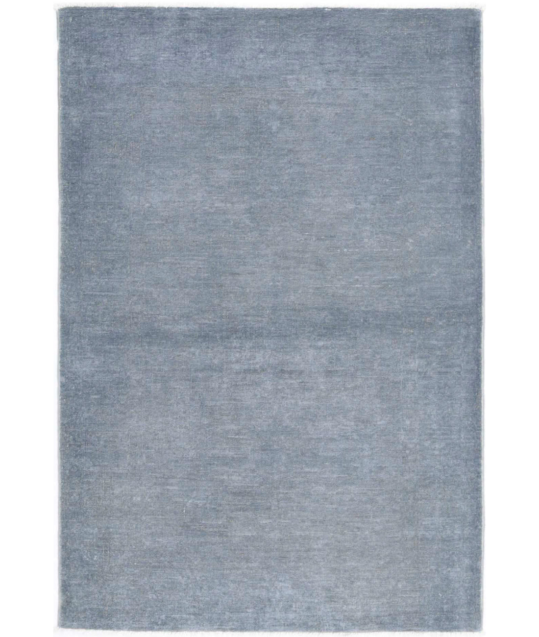 Alfombra de lana sobreteñida anudada a mano - 3'3'' x 4'10''