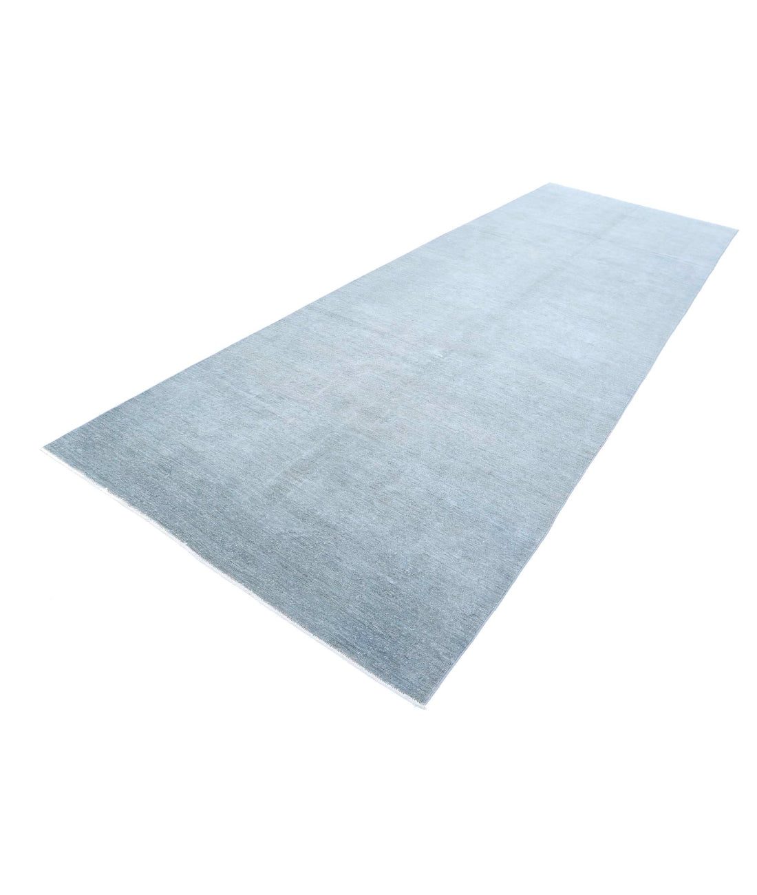 Hand Knotted Overdye Wool Rug - 5'2'' x 14'10'' 5'2'' x 14'10'' (155 X 445) / Grey / Grey