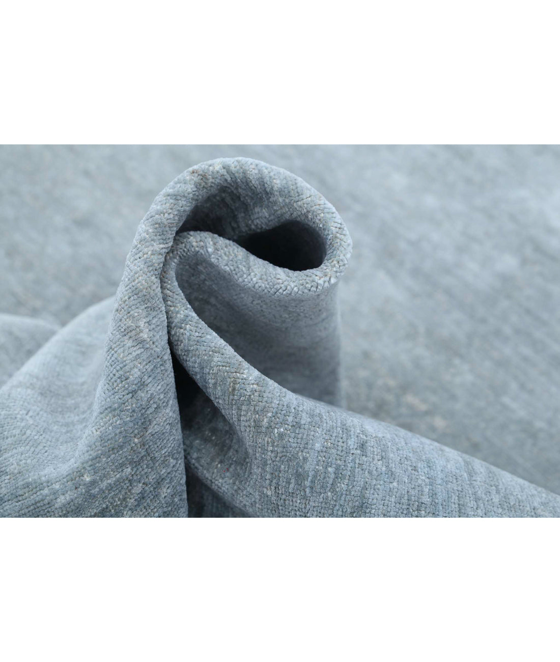 Hand Knotted Overdye Wool Rug - 5'2'' x 14'10'' 5'2'' x 14'10'' (155 X 445) / Grey / Grey