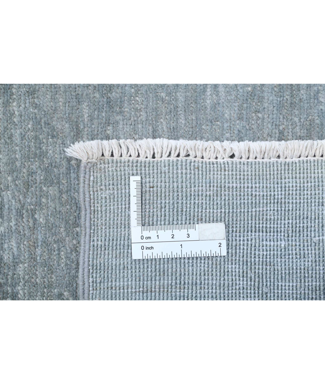 Hand Knotted Overdye Wool Rug - 5'2'' x 14'10'' 5'2'' x 14'10'' (155 X 445) / Grey / Grey