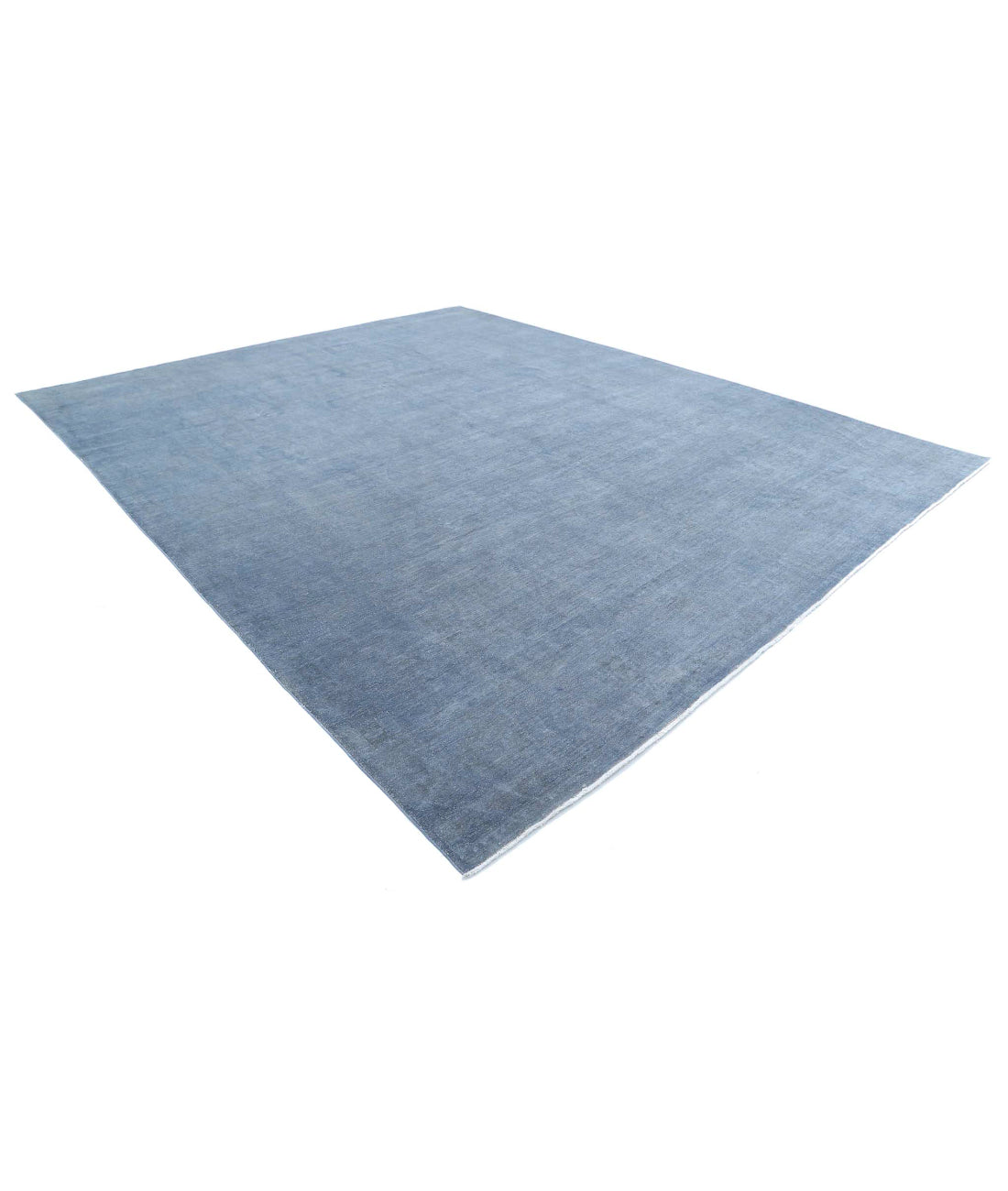 Hand Knotted Overdye Wool Rug - 11'8'' x 14'5'' 11'8'' x 14'5'' (350 X 433) / Grey / Grey