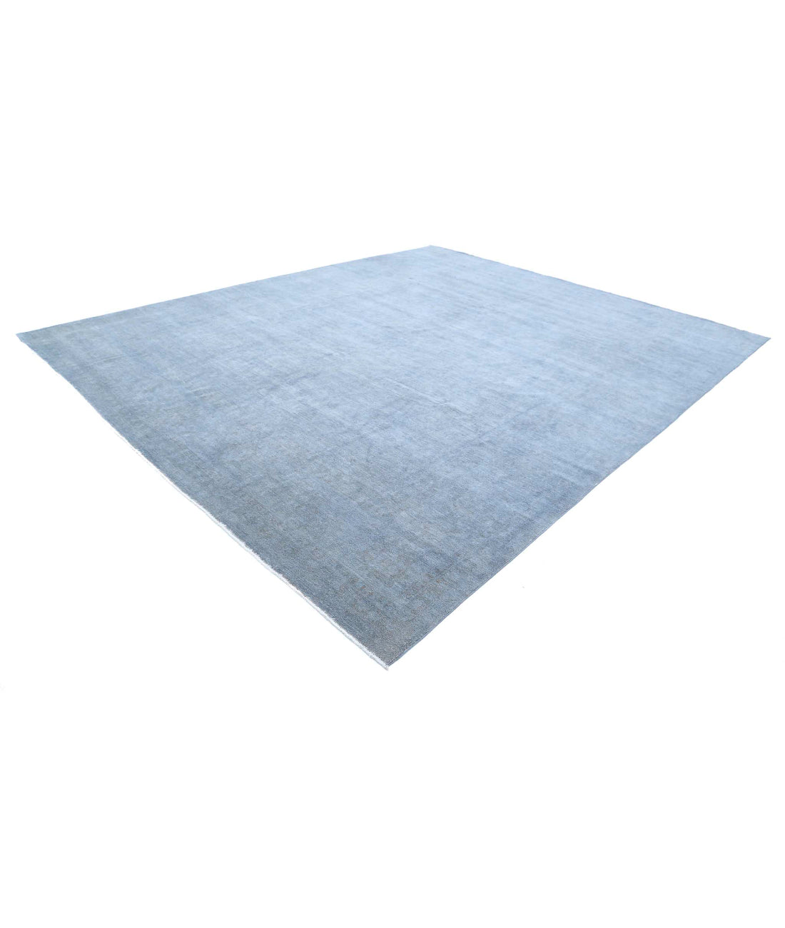Hand Knotted Overdye Wool Rug - 11'8'' x 14'5'' 11'8'' x 14'5'' (350 X 433) / Grey / Grey