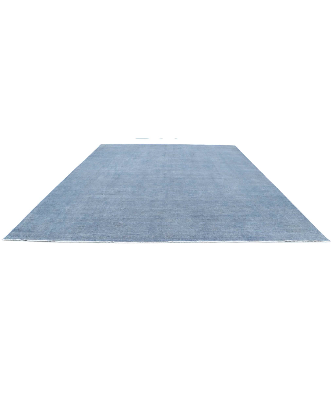 Hand Knotted Overdye Wool Rug - 11'8'' x 14'5'' 11'8'' x 14'5'' (350 X 433) / Grey / Grey
