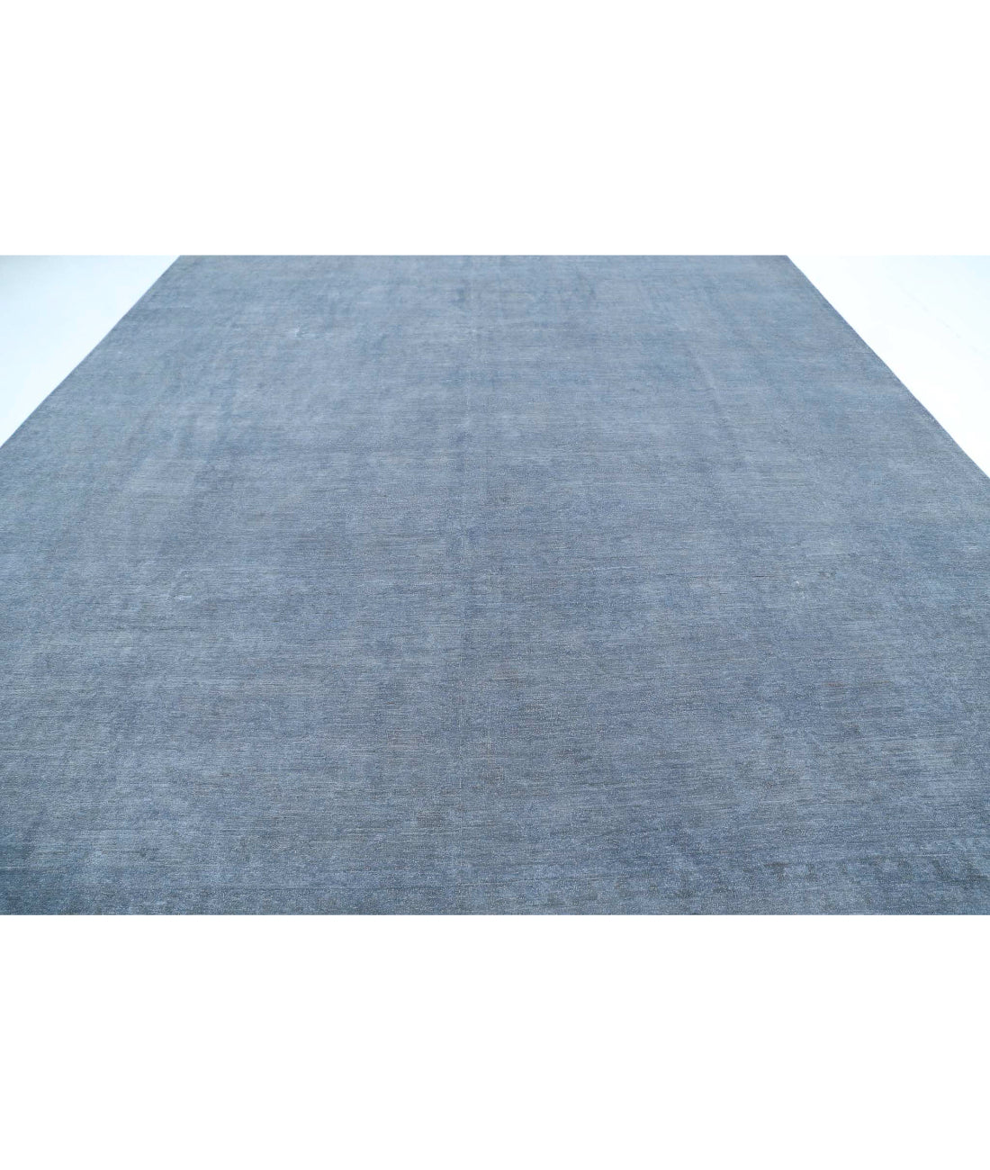 Hand Knotted Overdye Wool Rug - 11'8'' x 14'5'' 11'8'' x 14'5'' (350 X 433) / Grey / Grey