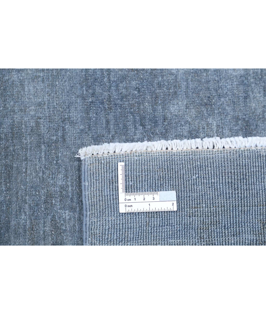 Hand Knotted Overdye Wool Rug - 11'8'' x 14'5'' 11'8'' x 14'5'' (350 X 433) / Grey / Grey