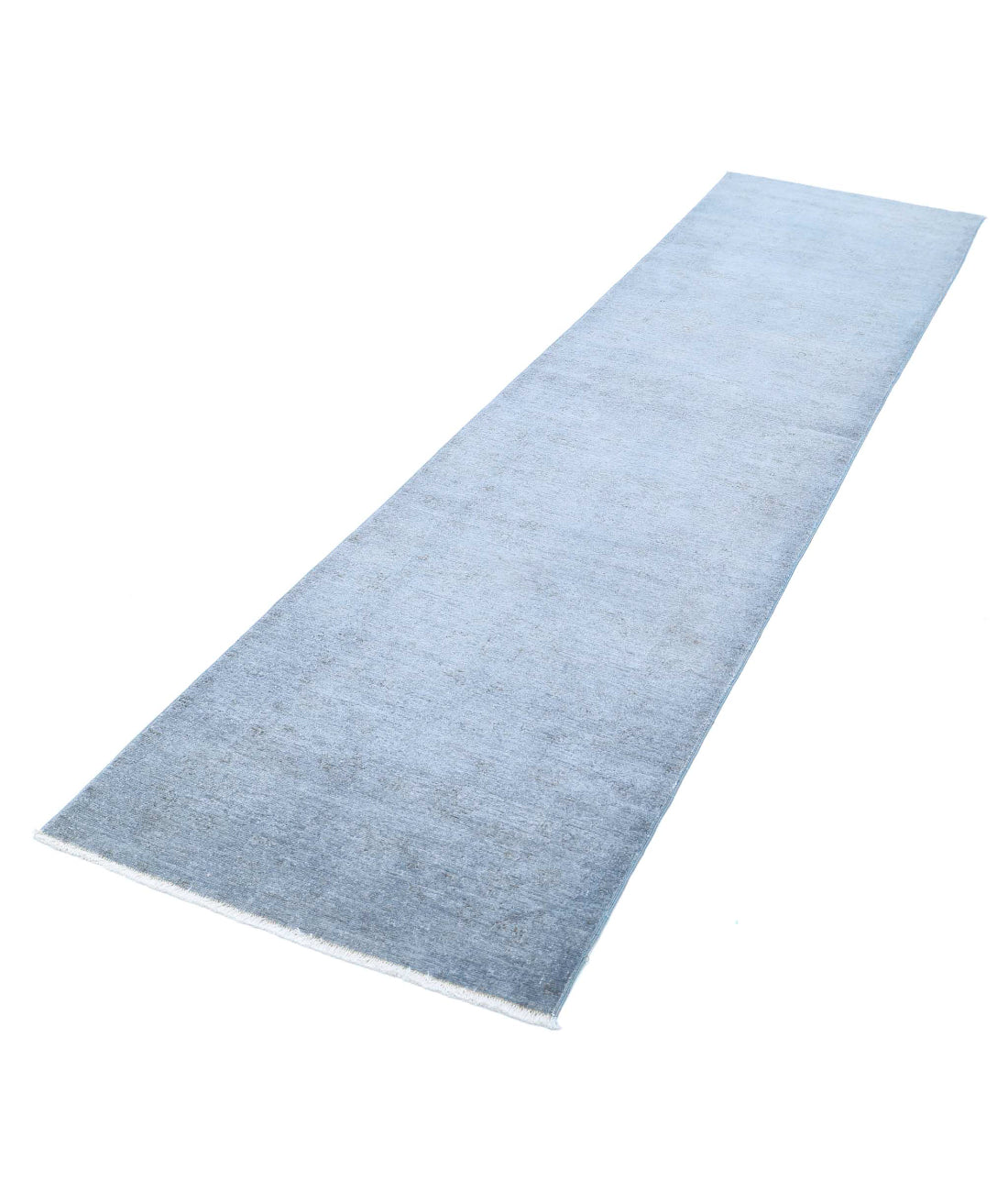 Hand Knotted Overdye Wool Rug - 2'7'' x 10'5'' 2'7'' x 10'5'' (78 X 313) / Grey / Grey