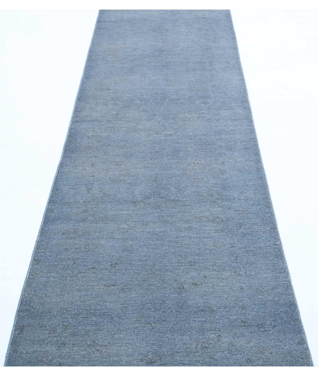 Hand Knotted Overdye Wool Rug - 2'7'' x 10'5'' 2'7'' x 10'5'' (78 X 313) / Grey / Grey