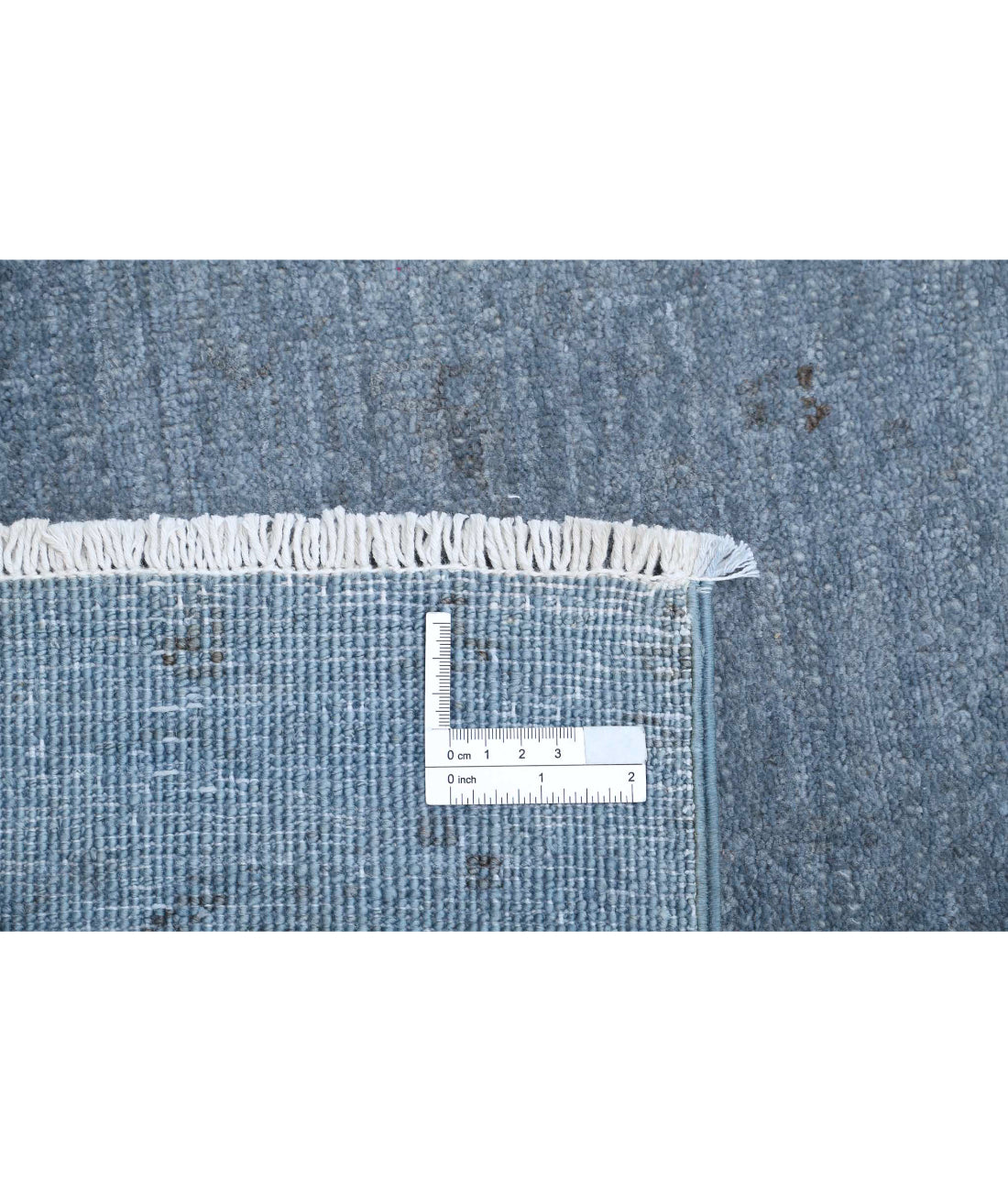 Hand Knotted Overdye Wool Rug - 2'7'' x 10'5'' 2'7'' x 10'5'' (78 X 313) / Grey / Grey
