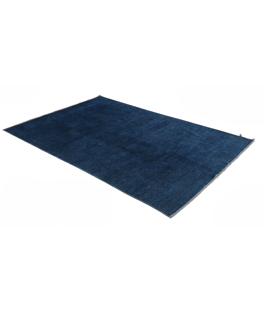 Hand Knotted Overdye Wool Rug - 4'9'' x 7'2'' 4'9'' x 7'2'' (143 X 215) / Blue / Blue