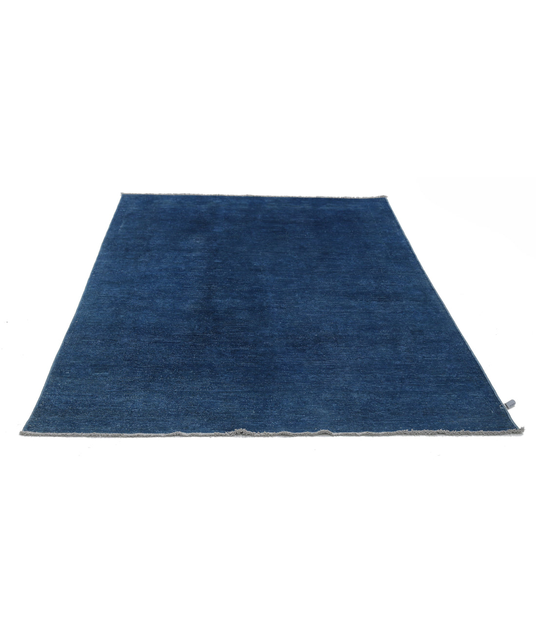 Hand Knotted Overdye Wool Rug - 4'9'' x 7'2'' 4'9'' x 7'2'' (143 X 215) / Blue / Blue