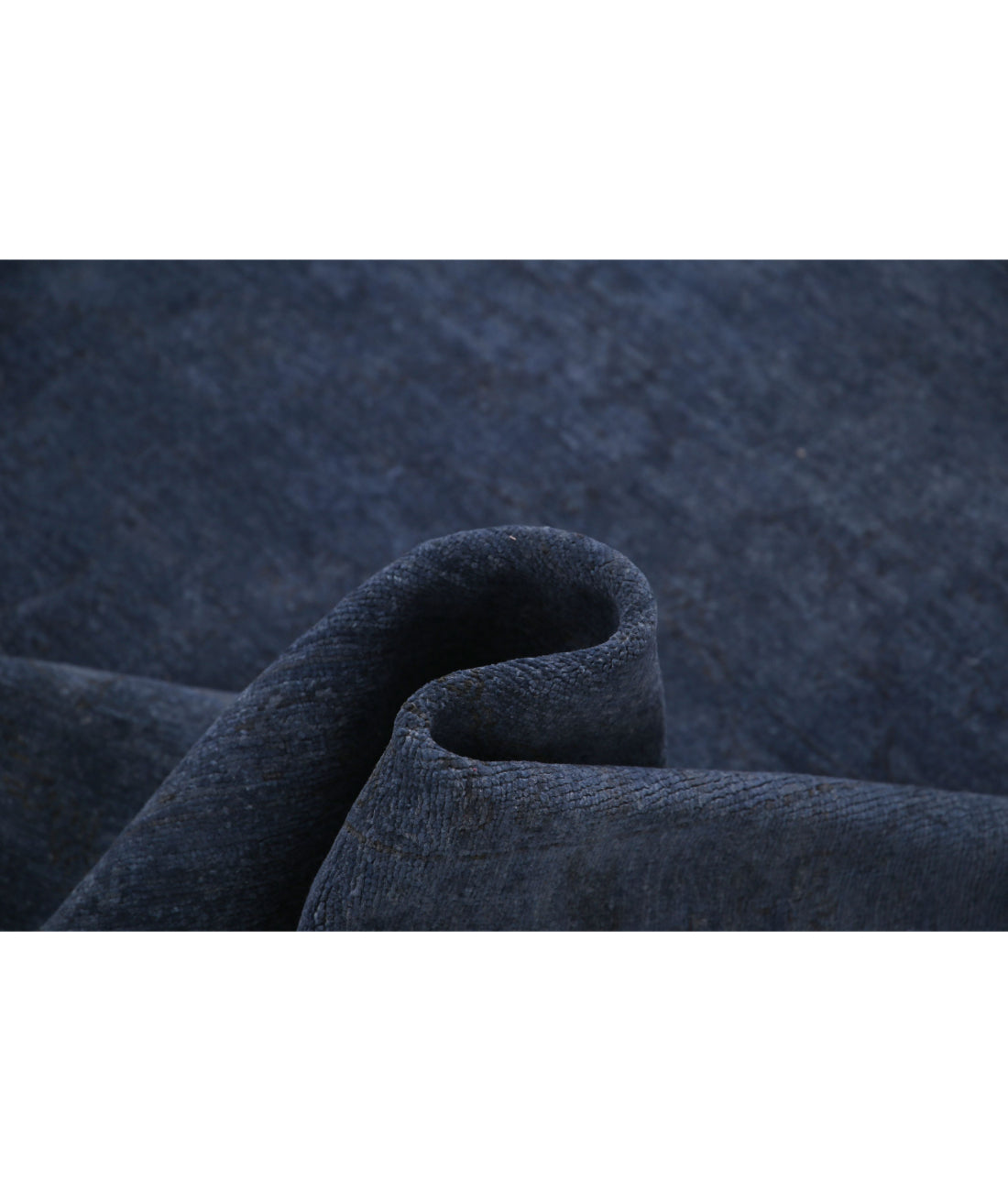 Hand Knotted Overdye Wool Rug - 6'4'' x 9'1'' 6'4'' x 9'1'' (190 X 273) / Blue / Blue