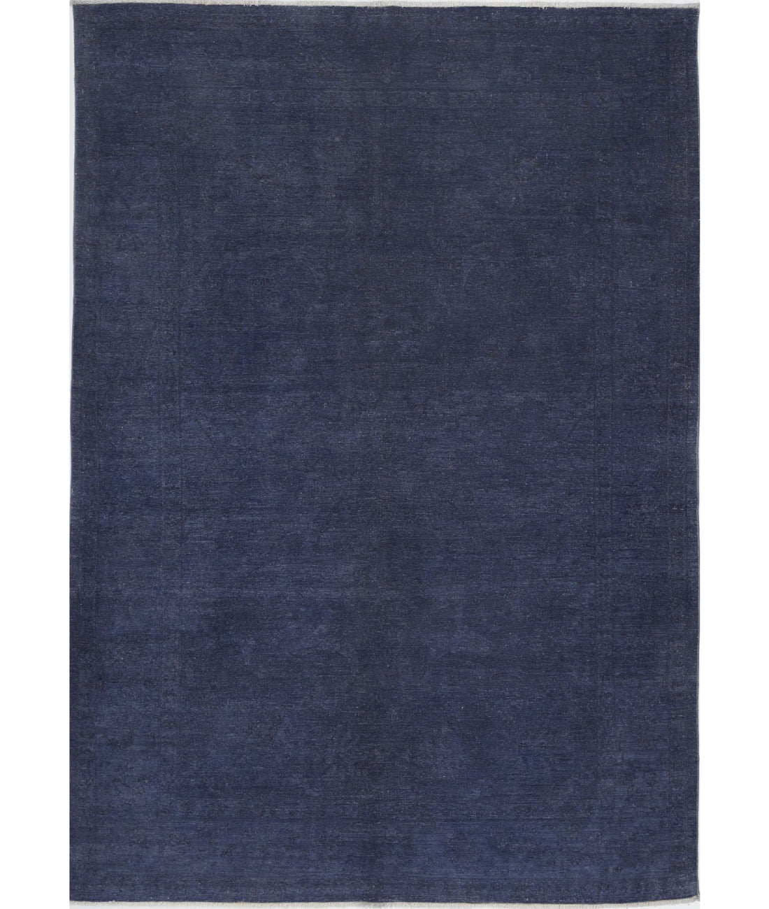 Hand Knotted Overdye Wool Rug - 6&#39;4&#39;&#39; x 9&#39;1&#39;&#39; 6&#39;4&#39;&#39; x 9&#39;1&#39;&#39; (190 X 273) / Blue / Blue