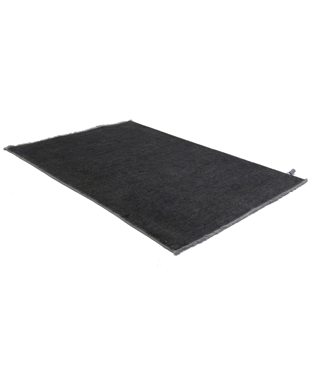 Hand Knotted Overdye Wool Rug - 2'9'' x 4'1'' 2'9'' x 4'1'' (83 X 123) / Charcoal / Charcoal