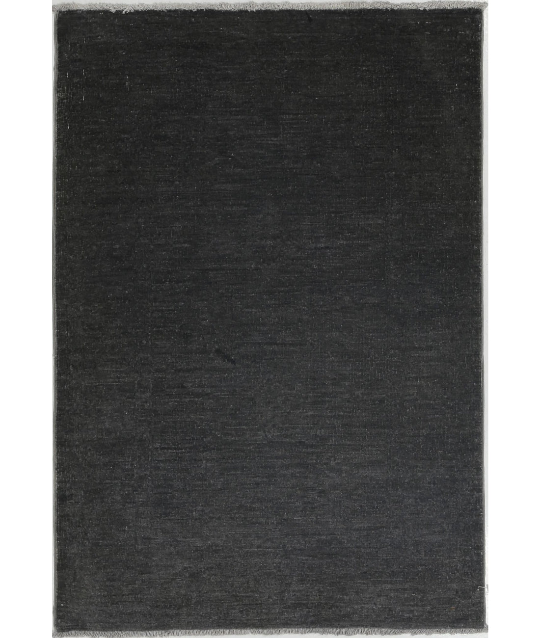 Hand Knotted Overdye Wool Rug - 2&#39;9&#39;&#39; x 4&#39;1&#39;&#39; 2&#39;9&#39;&#39; x 4&#39;1&#39;&#39; (83 X 123) / Charcoal / Charcoal