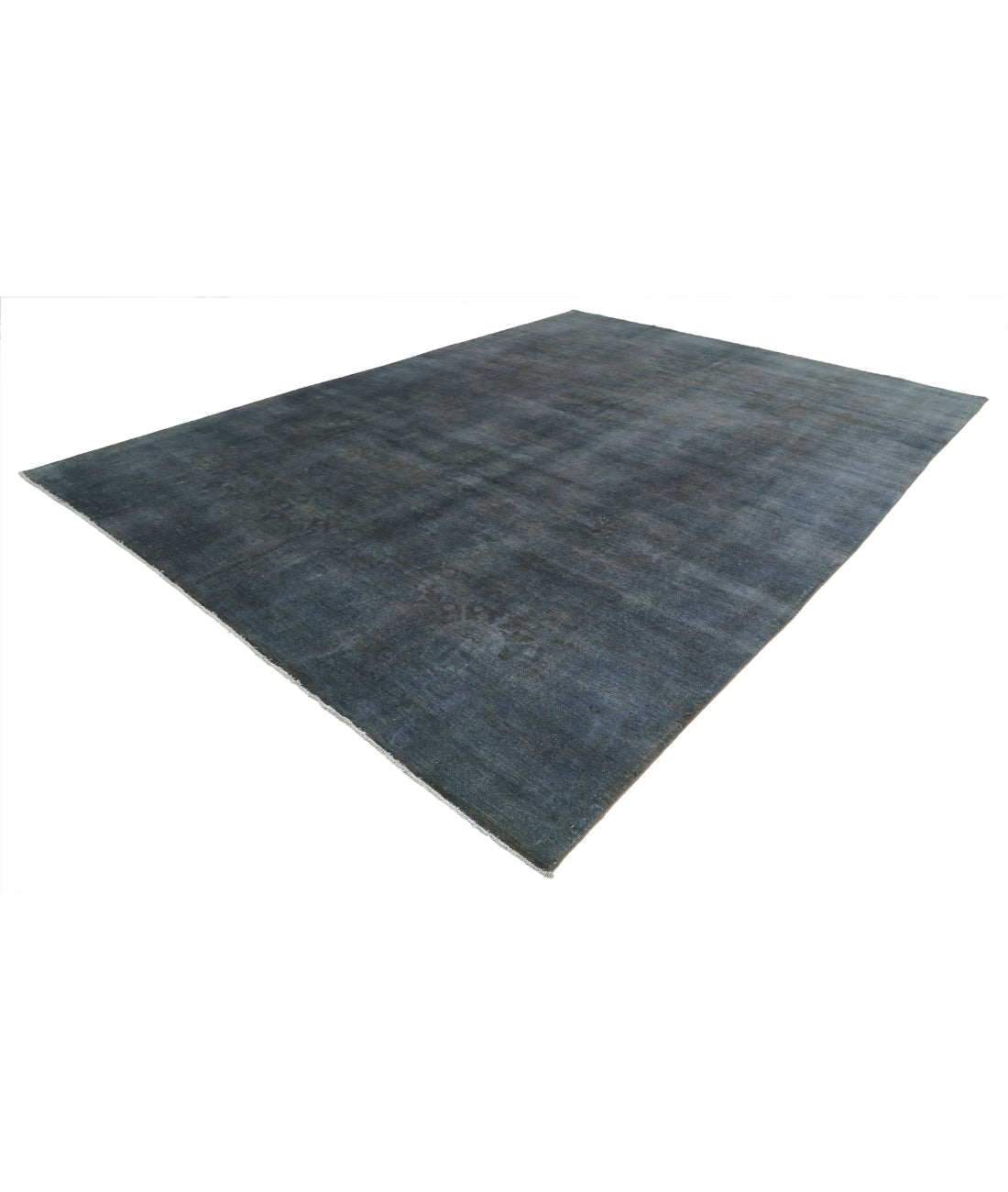 Hand Knotted Overdye Wool Rug - 9'10'' x 13'5'' 9'10'' x 13'5'' (295 X 403) / Black / Black