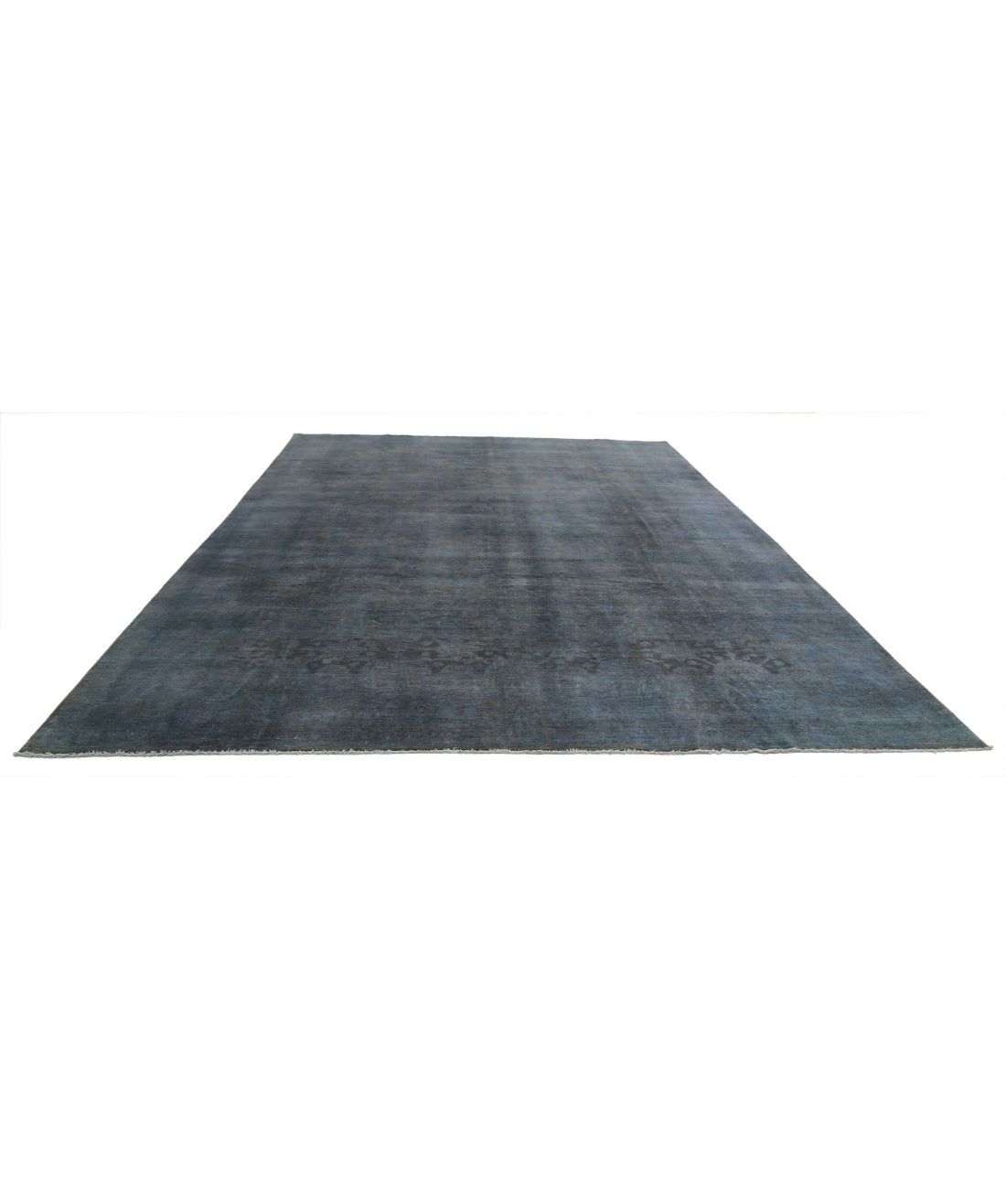 Hand Knotted Overdye Wool Rug - 9'10'' x 13'5'' 9'10'' x 13'5'' (295 X 403) / Black / Black