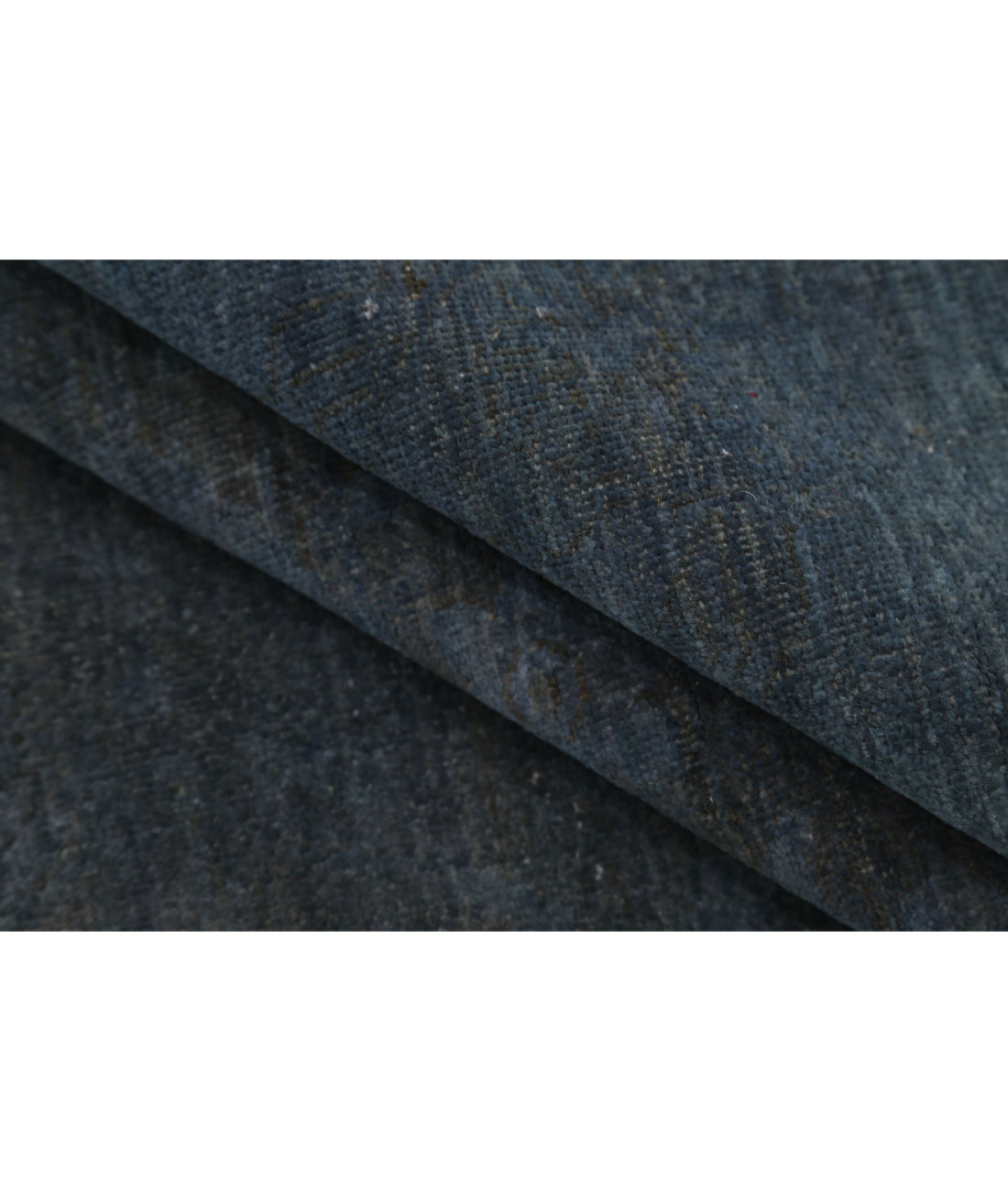 Hand Knotted Overdye Wool Rug - 9'10'' x 13'5'' 9'10'' x 13'5'' (295 X 403) / Black / Black