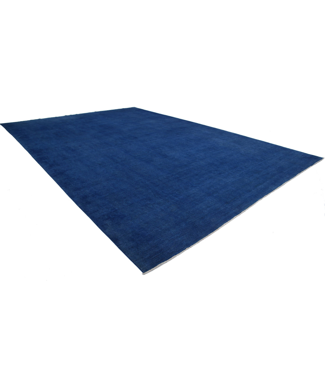 Hand Knotted Overdye Wool Rug - 14'1'' x 20'6'' 14'1'' x 20'6'' (423 X 615) / Blue / Blue