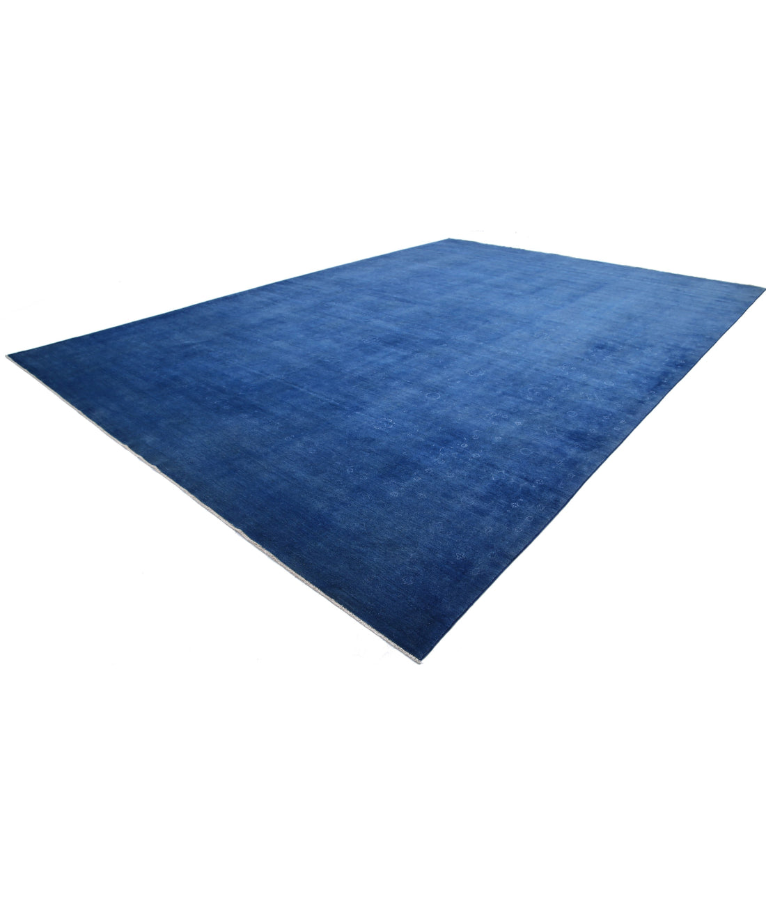 Hand Knotted Overdye Wool Rug - 14'1'' x 20'6'' 14'1'' x 20'6'' (423 X 615) / Blue / Blue