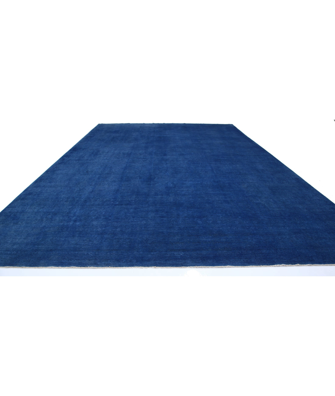 Hand Knotted Overdye Wool Rug - 14'1'' x 20'6'' 14'1'' x 20'6'' (423 X 615) / Blue / Blue