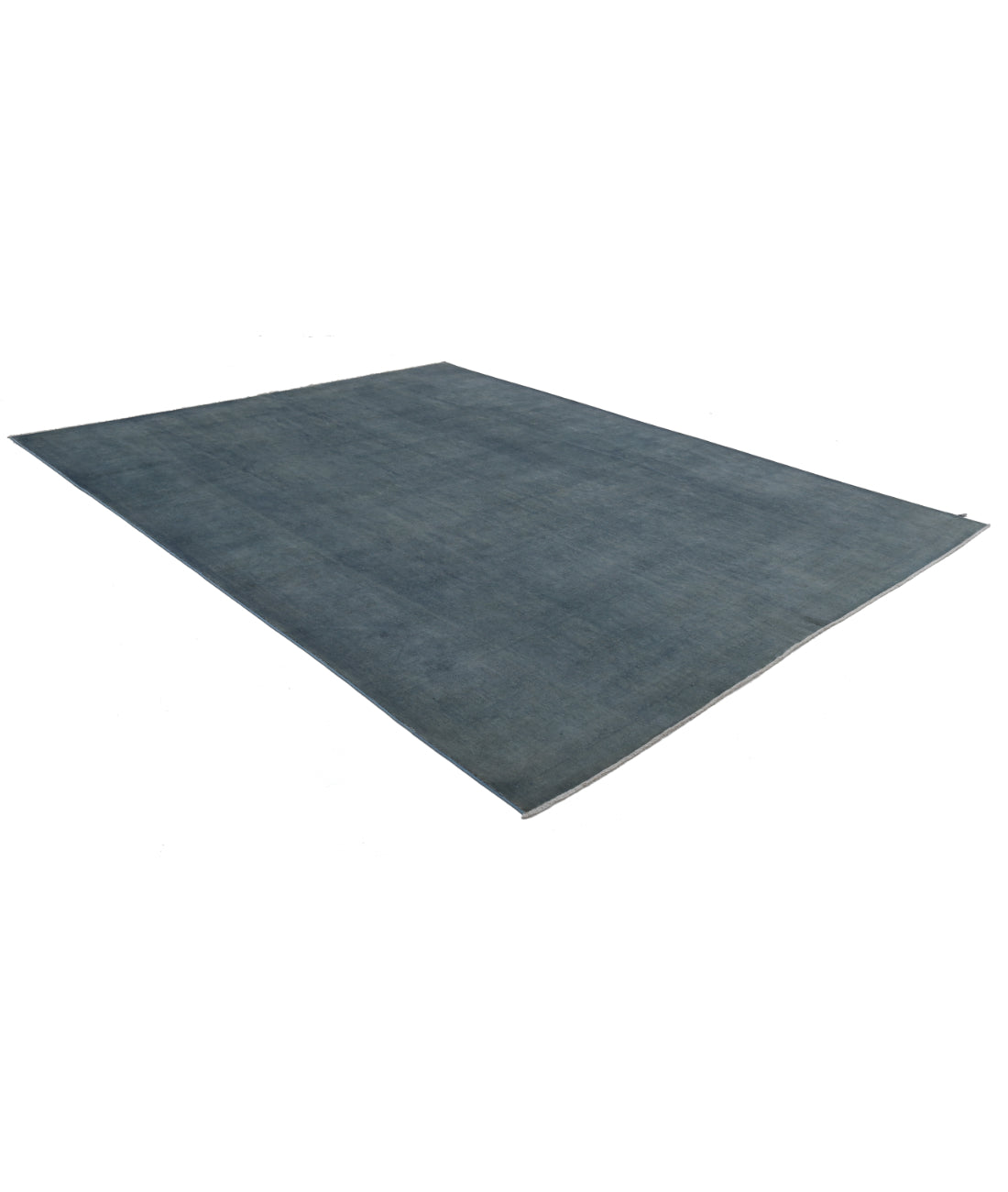 Hand Knotted Fine Overdye Wool Rug - 9'1'' x 11'8'' 9'1'' x 11'8'' (273 X 350) / Blue / Blue