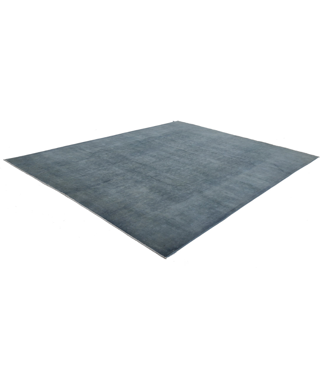 Hand Knotted Fine Overdye Wool Rug - 9'1'' x 11'8'' 9'1'' x 11'8'' (273 X 350) / Blue / Blue