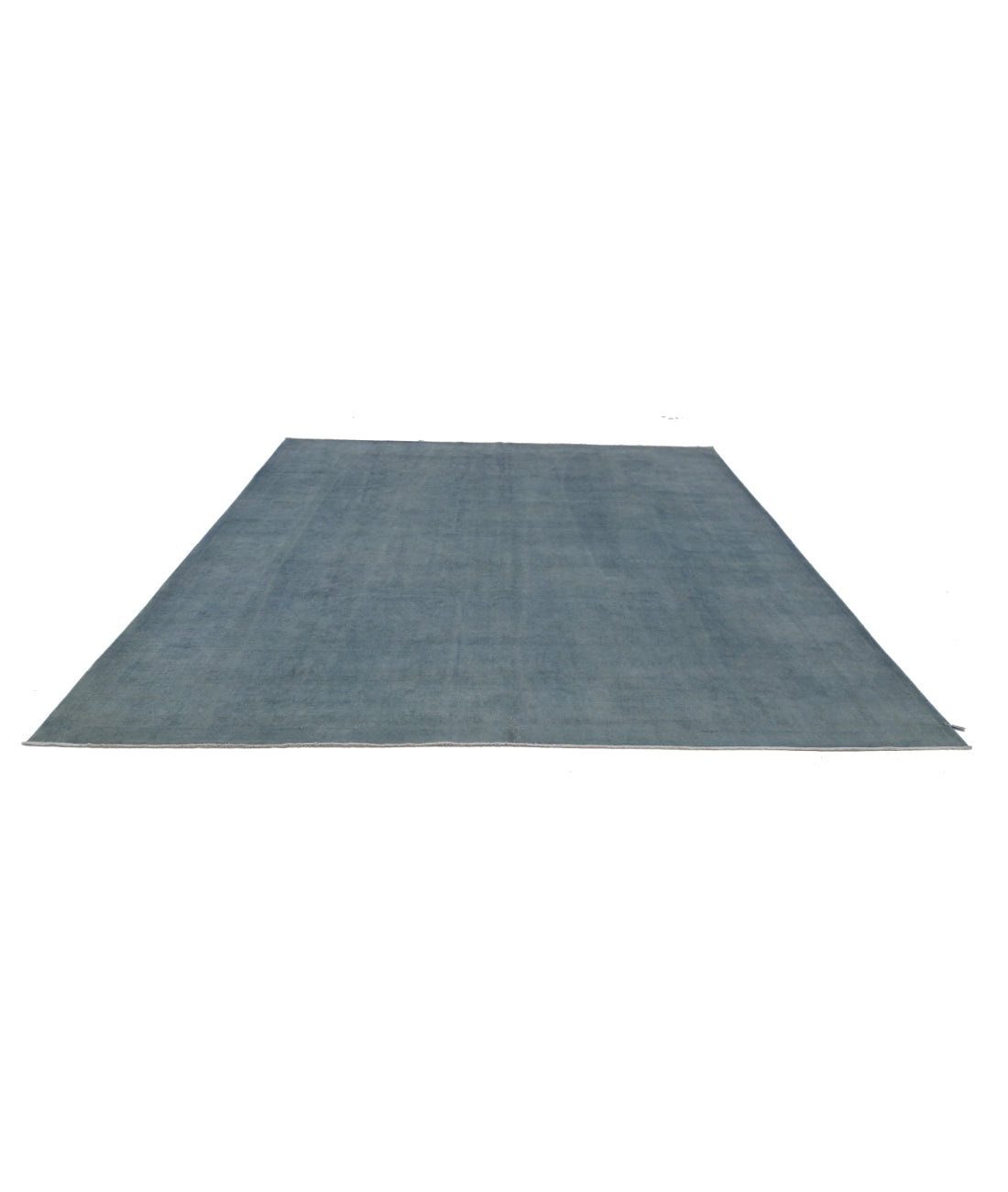 Hand Knotted Fine Overdye Wool Rug - 9'1'' x 11'8'' 9'1'' x 11'8'' (273 X 350) / Blue / Blue