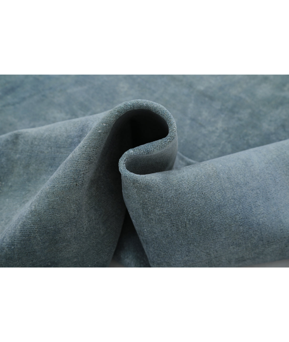 Hand Knotted Fine Overdye Wool Rug - 9'1'' x 11'8'' 9'1'' x 11'8'' (273 X 350) / Blue / Blue