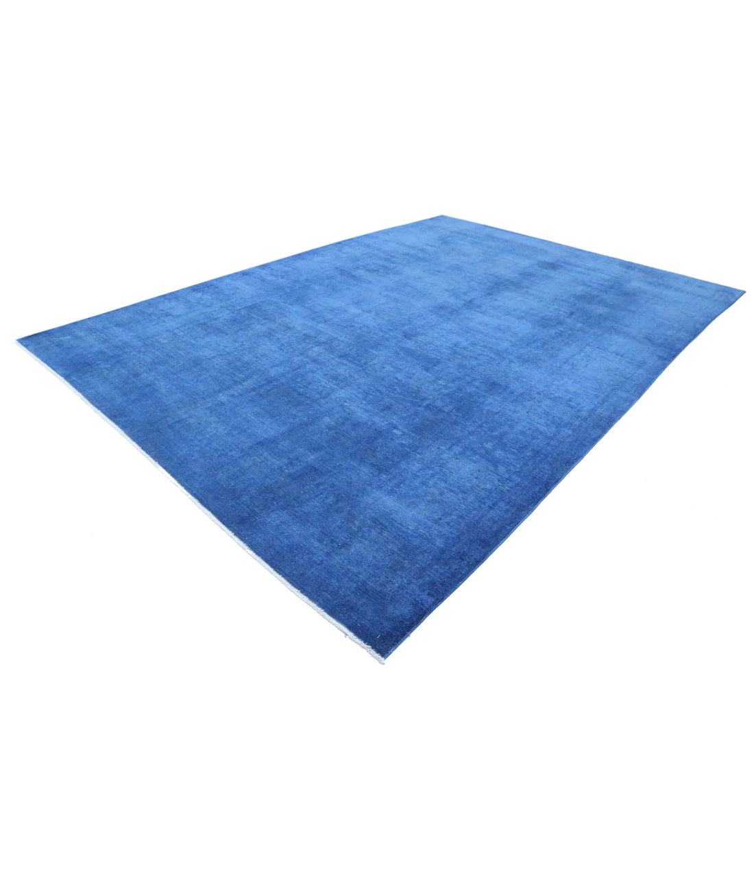 Hand Knotted Fine Overdye Wool Rug - 9'7'' x 13'6'' 9'7'' x 13'6'' (288 X 405) / Blue / Blue