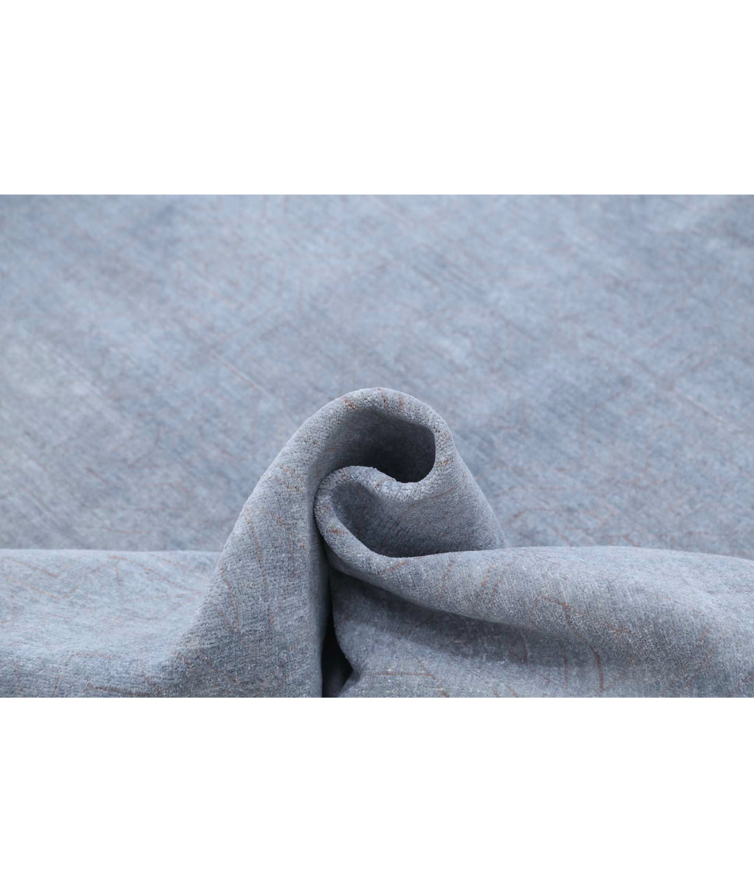 Hand Knotted Fine Overdye Wool Rug - 7'11'' x 9'1'' 7'11'' x 9'1'' (238 X 273) / Grey / Grey