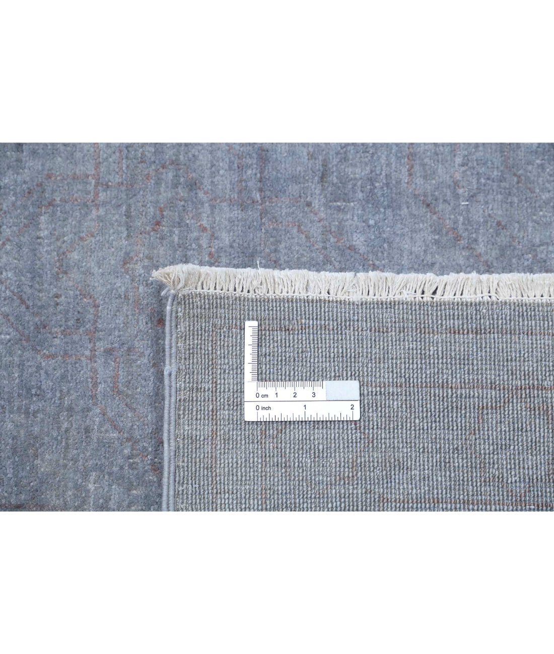 Hand Knotted Fine Overdye Wool Rug - 7'11'' x 9'1'' 7'11'' x 9'1'' (238 X 273) / Grey / Grey