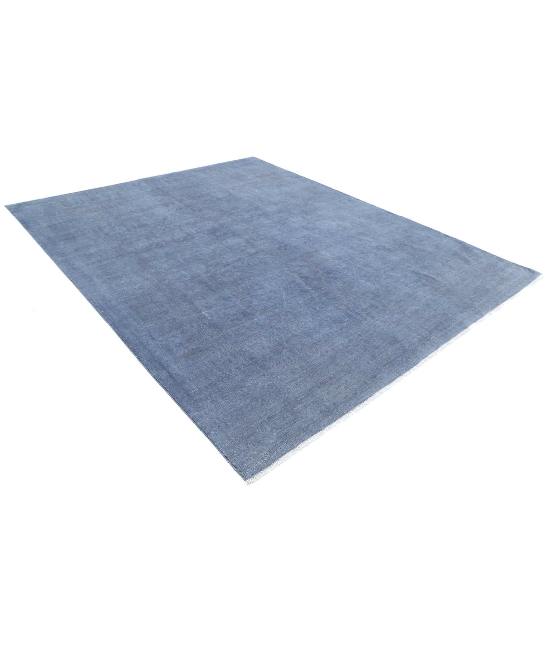 Hand Knotted Fine Overdye Wool Rug - 7'11'' x 9'10'' 7'11'' x 9'10'' (238 X 295) / Charcoal / Grey