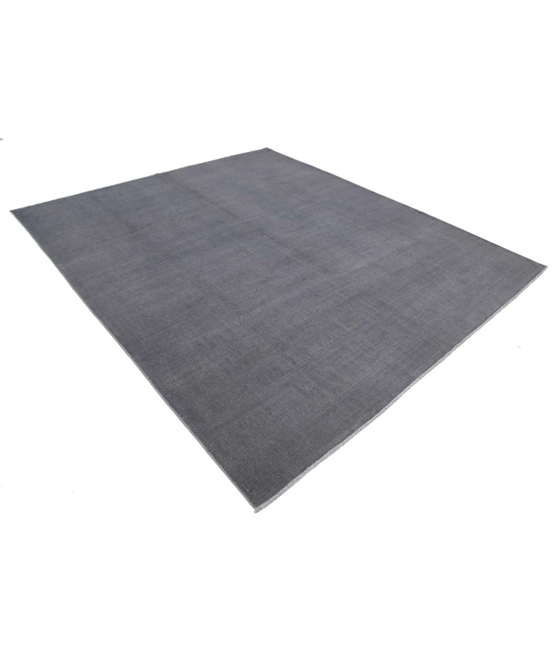 Hand Knotted Fine Overdye Wool Rug - 8'1'' x 9'4'' 8'1'' x 9'4'' (243 X 280) / Grey / Grey