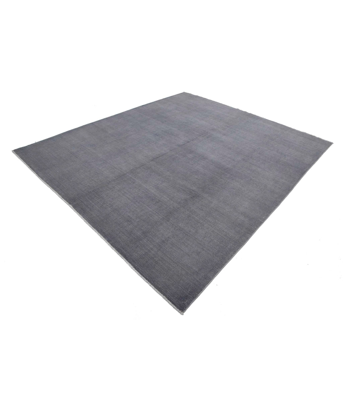 Hand Knotted Fine Overdye Wool Rug - 8'1'' x 9'4'' 8'1'' x 9'4'' (243 X 280) / Grey / Grey