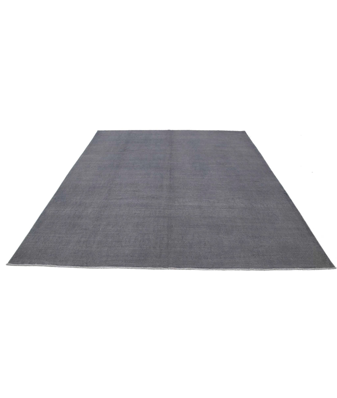 Hand Knotted Fine Overdye Wool Rug - 8'1'' x 9'4'' 8'1'' x 9'4'' (243 X 280) / Grey / Grey