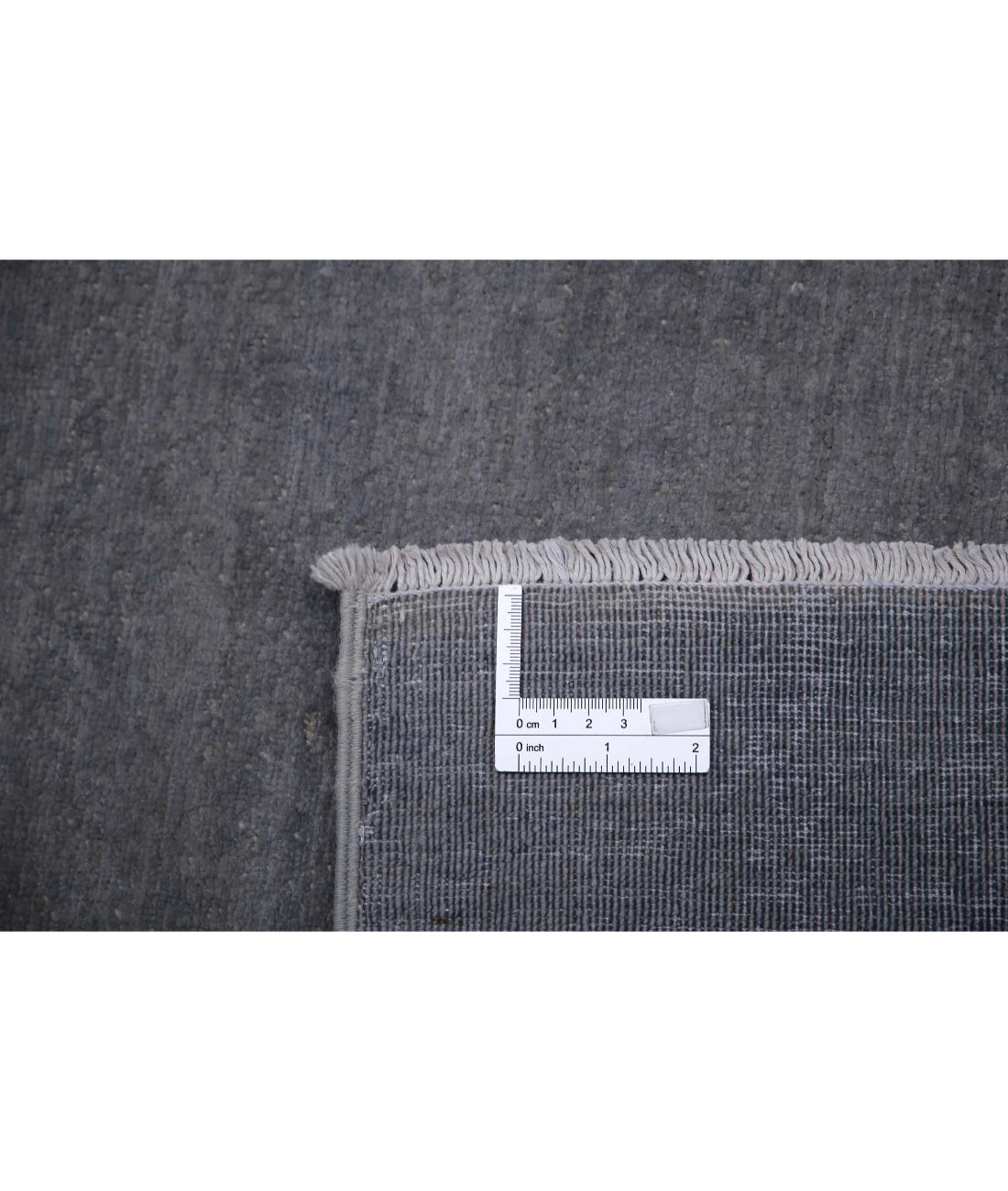 Hand Knotted Fine Overdye Wool Rug - 8'1'' x 9'4'' 8'1'' x 9'4'' (243 X 280) / Grey / Grey