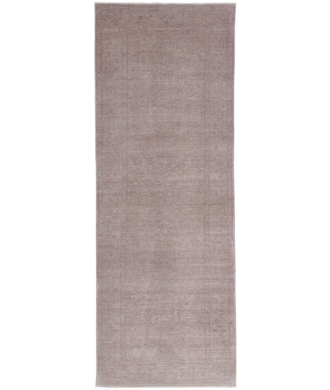 Hand Knotted Overdye Wool Rug - 3'1'' x 9'10'' 3'1'' x 9'10'' (93 X 295) / Taupe / Taupe