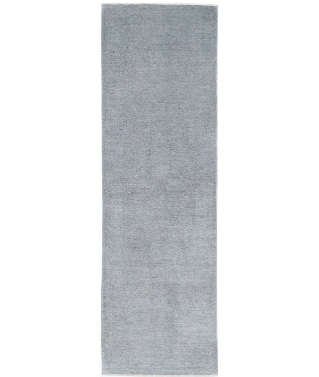 Hand Knotted Overdye Wool Rug - 2'3'' x 8'0'' 2'3'' x 8'0'' (68 X 240) / Grey / Grey