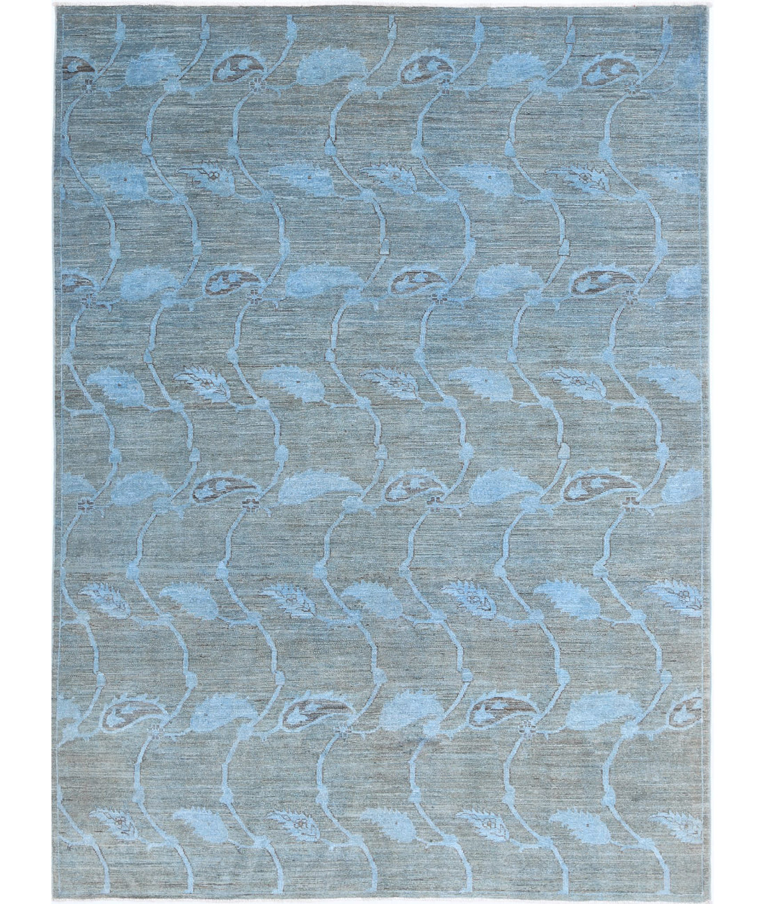 Hand Knotted Overdye Wool Rug - 5'11'' x 8'2'' 5'11'' x 8'2'' (178 X 245) / Blue / Blue